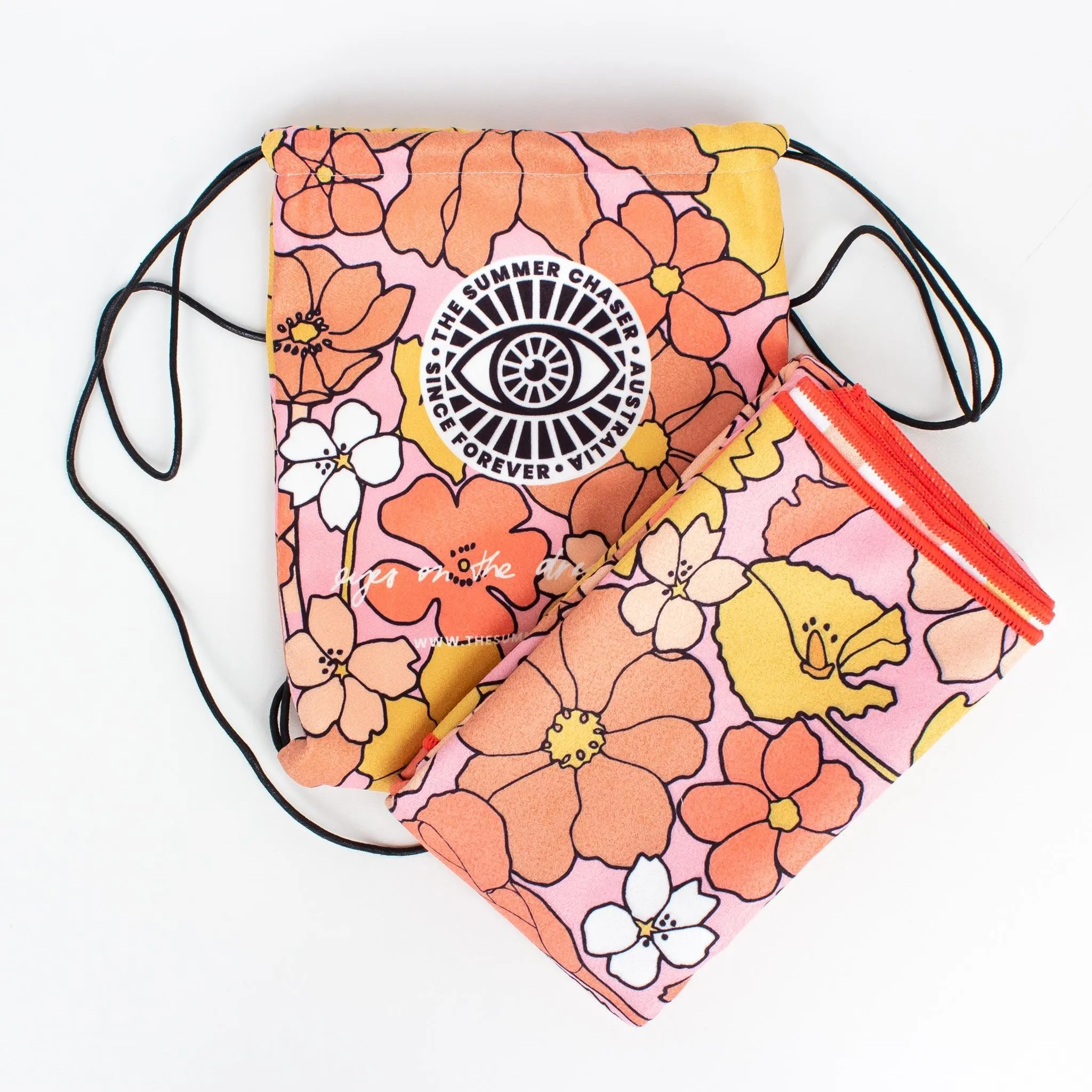 Kids' Sand Free Beach Towel, Flower Power