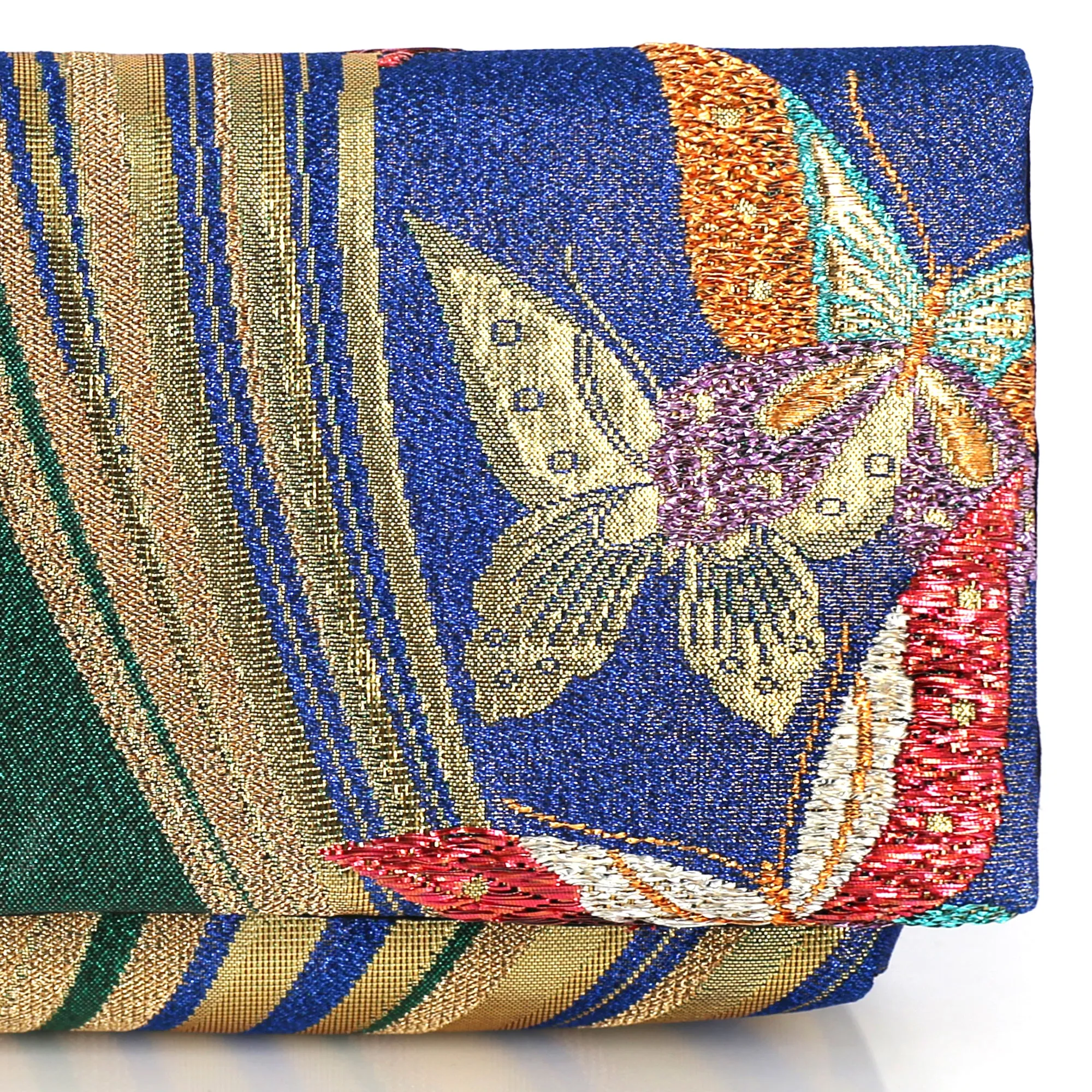 Kimono Envelope Clutch Bag with Butterfly dance | Upcycled Kimono Obi Silk