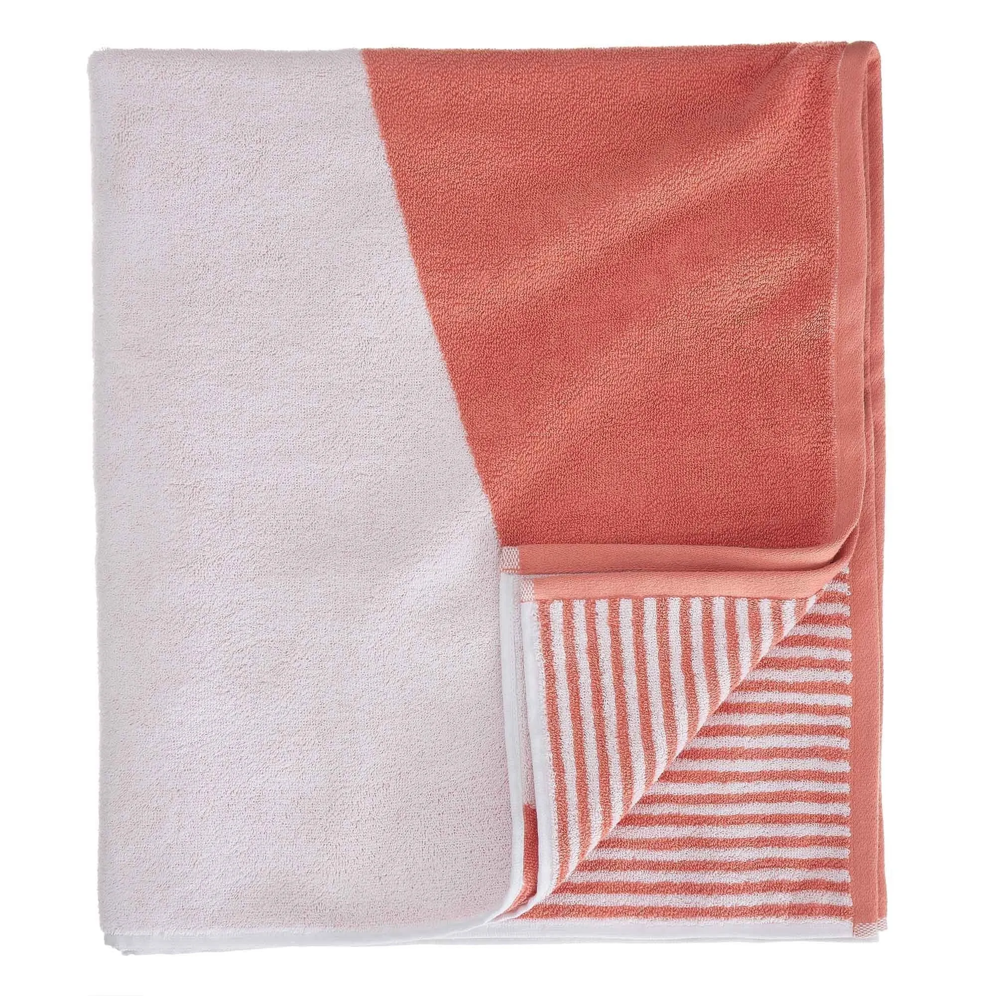 Lalin Beach Towel [Papaya/White]