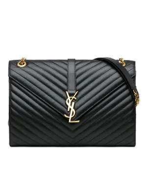 Large Quilted Envelope Bag with Chain Straps