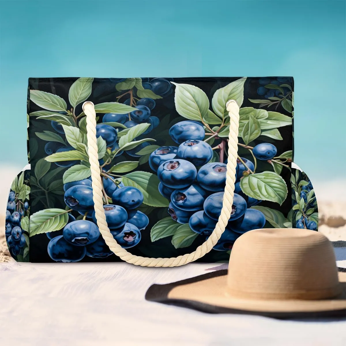 Large Tote Beach Bags for Women with Zipper Waterproof Sandproof Swim Pool Grocery Gym Travel Bag
