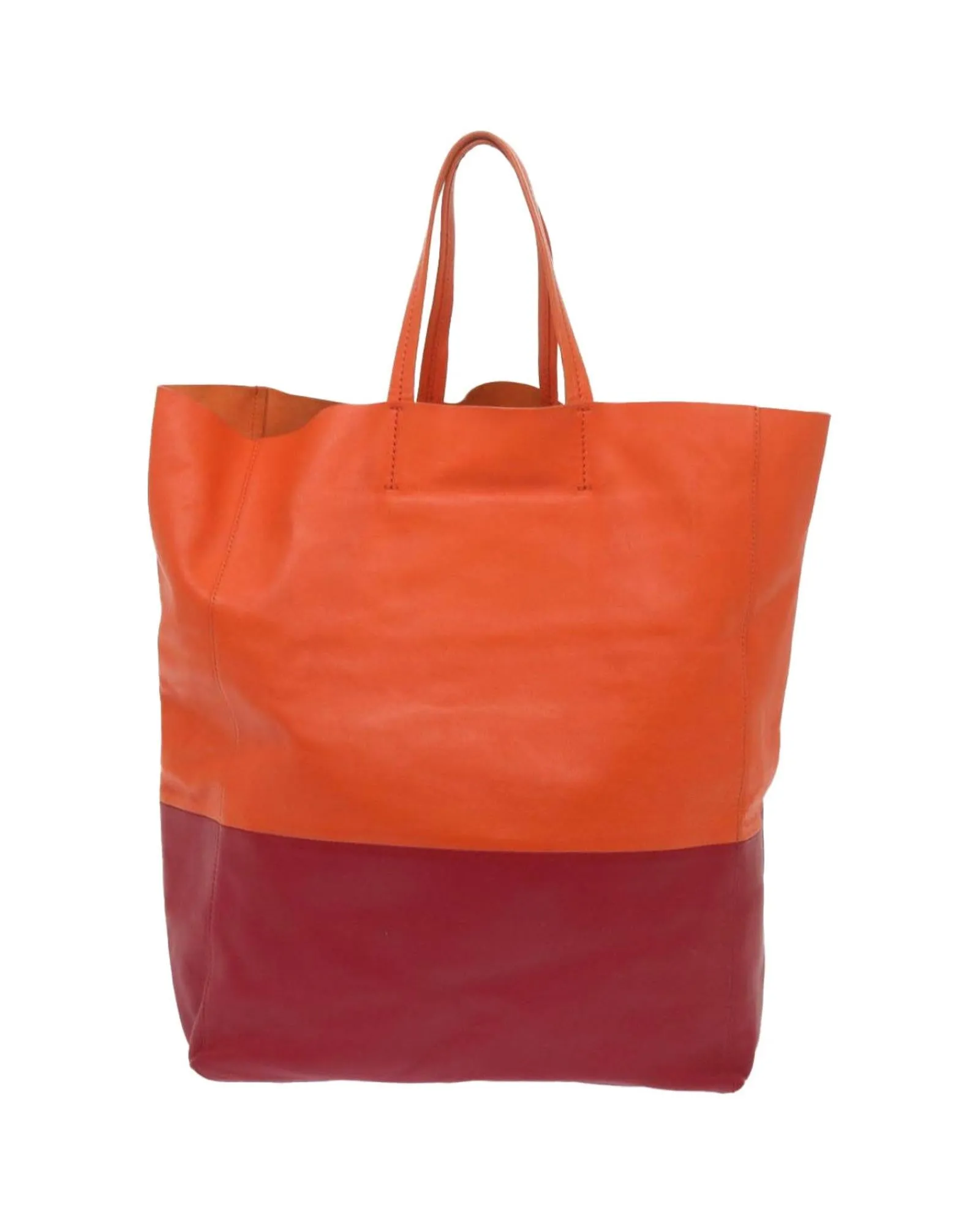 Leather Hand Bag in Orange by Celine