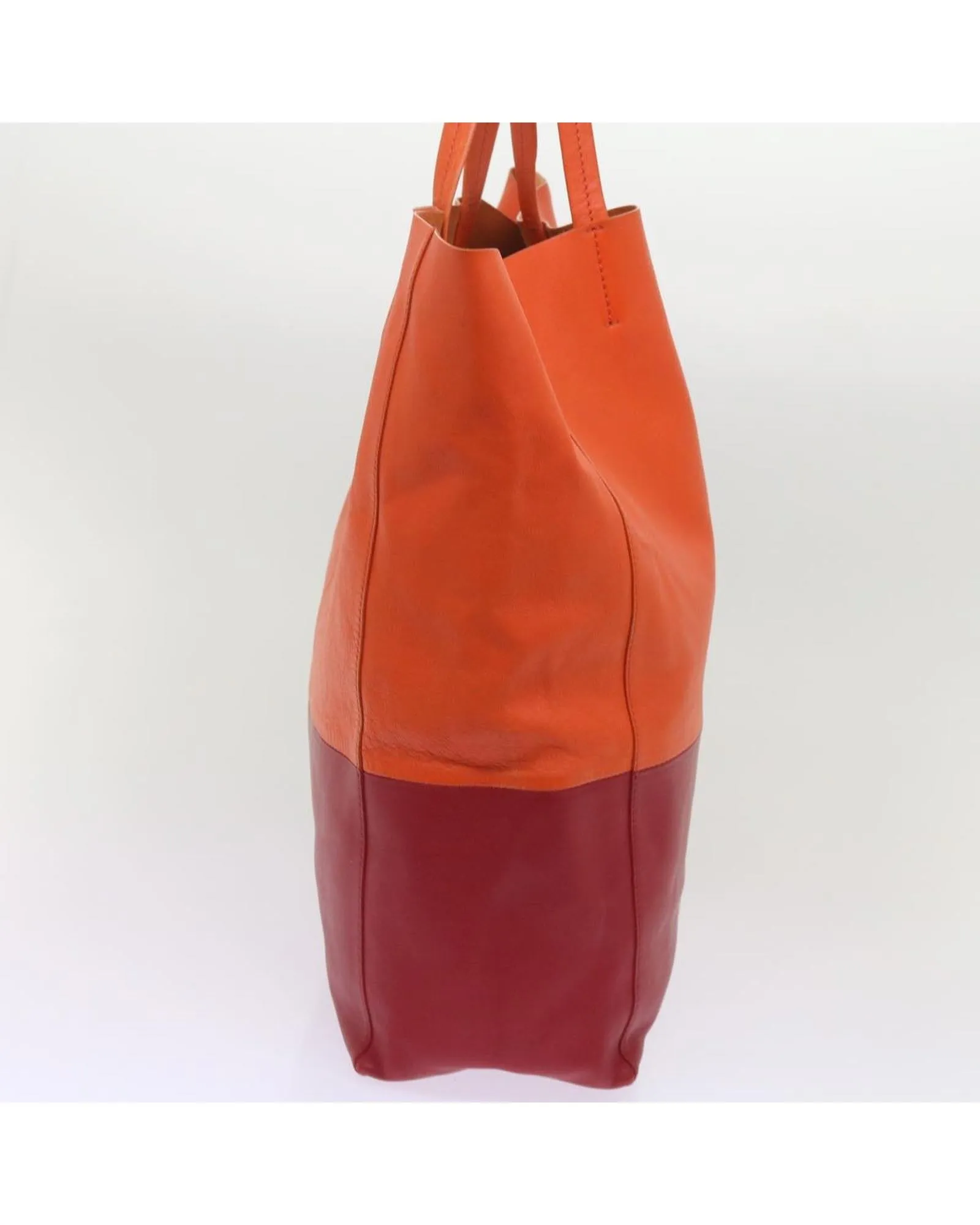 Leather Hand Bag in Orange by Celine