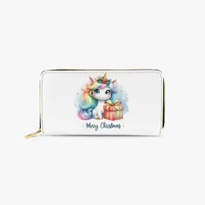 Long Type Zipper Purse - Christmas, Unicorn