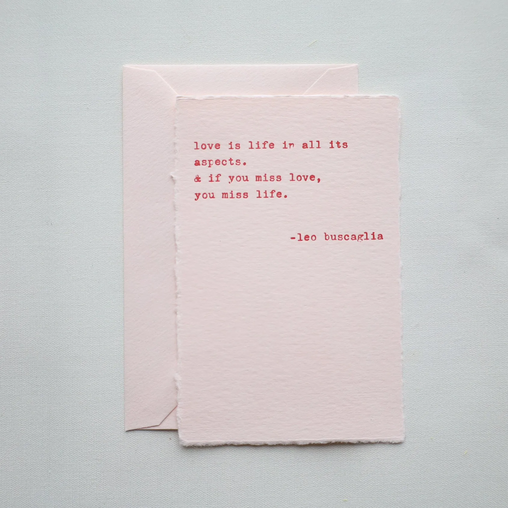 Love is Life Greeting Card