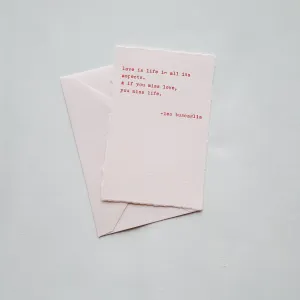 Love is Life Greeting Card