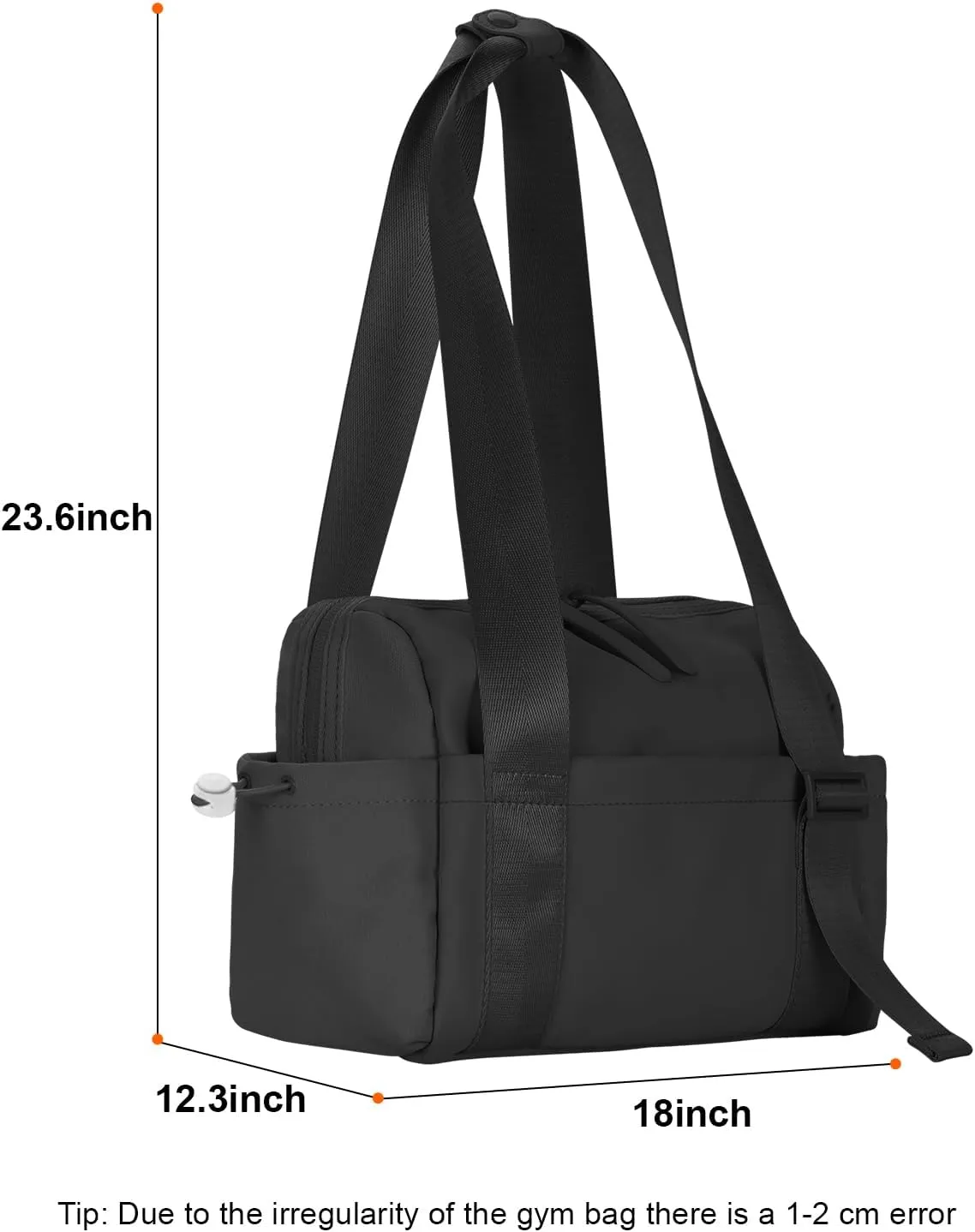Medium Gym Bag For Women, Mini Gym Bag, Gym Tote Bag, Waterproof Travel Duffel Bag With Wet Compartment, Cute Sports Bag Suitable For Traveling On Weekends (Black)