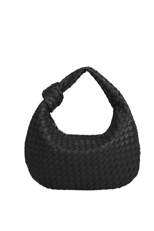Melie Bianco Drew Small Woven Bag - Black