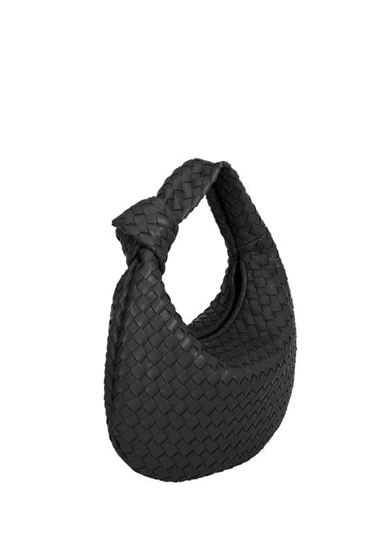 Melie Bianco Drew Small Woven Bag - Black