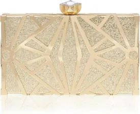 Milisente Gold Clutch Purses For Women Metallic Bridal Evening Clutch Bags Evening Formal Handbags