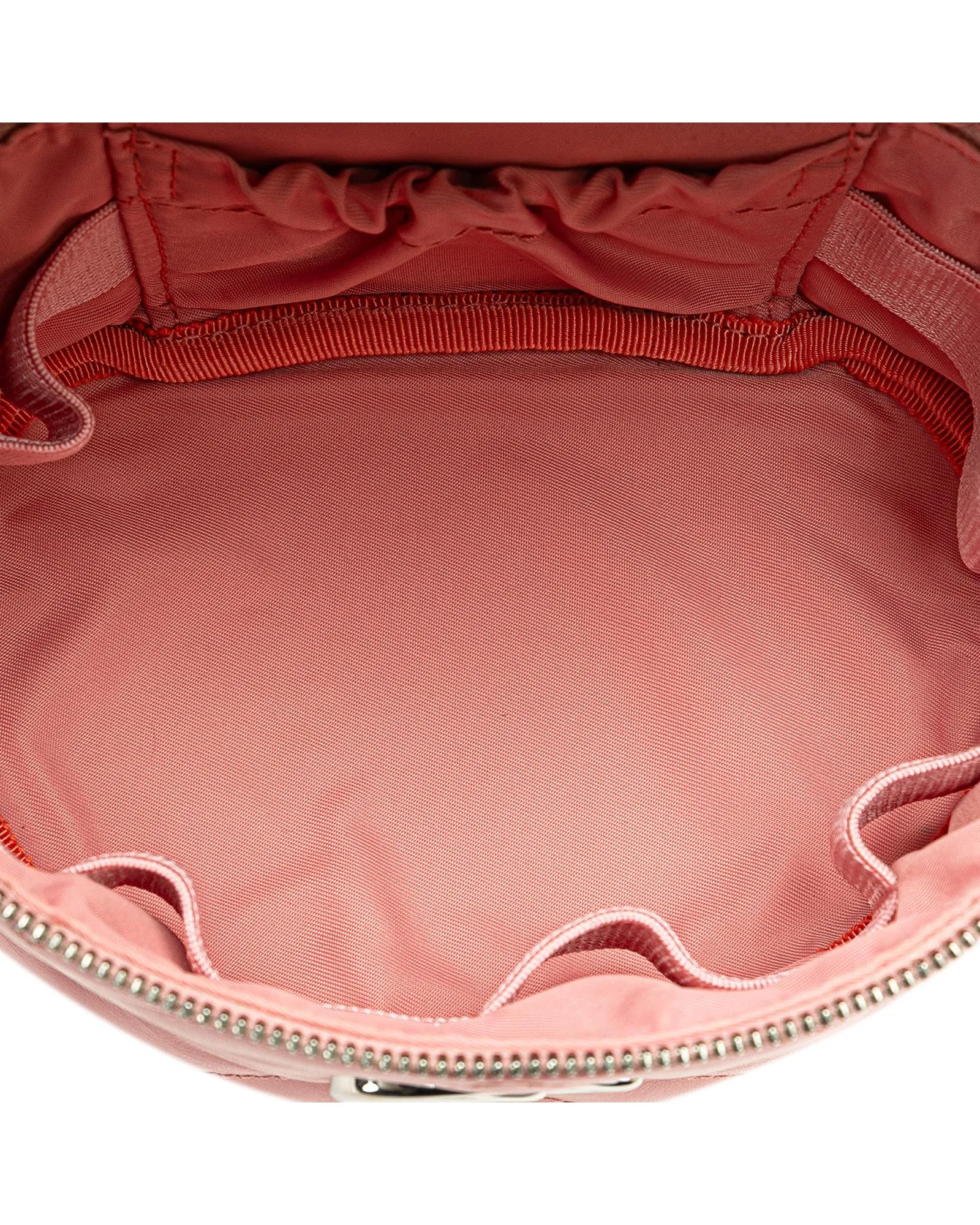 Mini Round Quilted Leather Vanity Bag with Top Handle