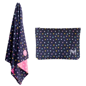 MontiiCo Beach Towel & Bag Set - Hearts