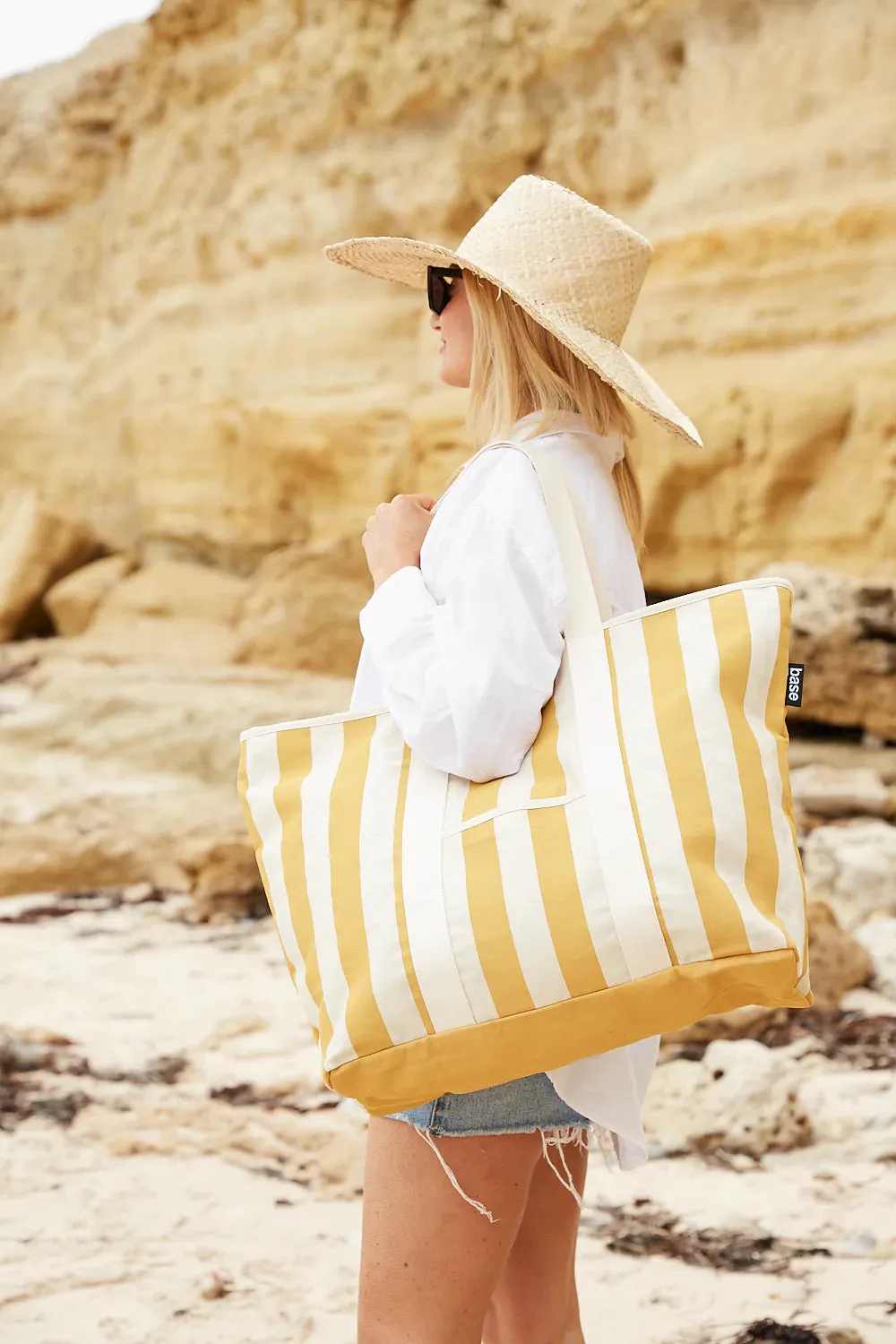 Mustard Stripe All Day Bag