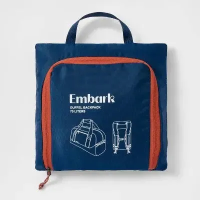 New - 70L Packable Duffel Bag Navy - Embark️