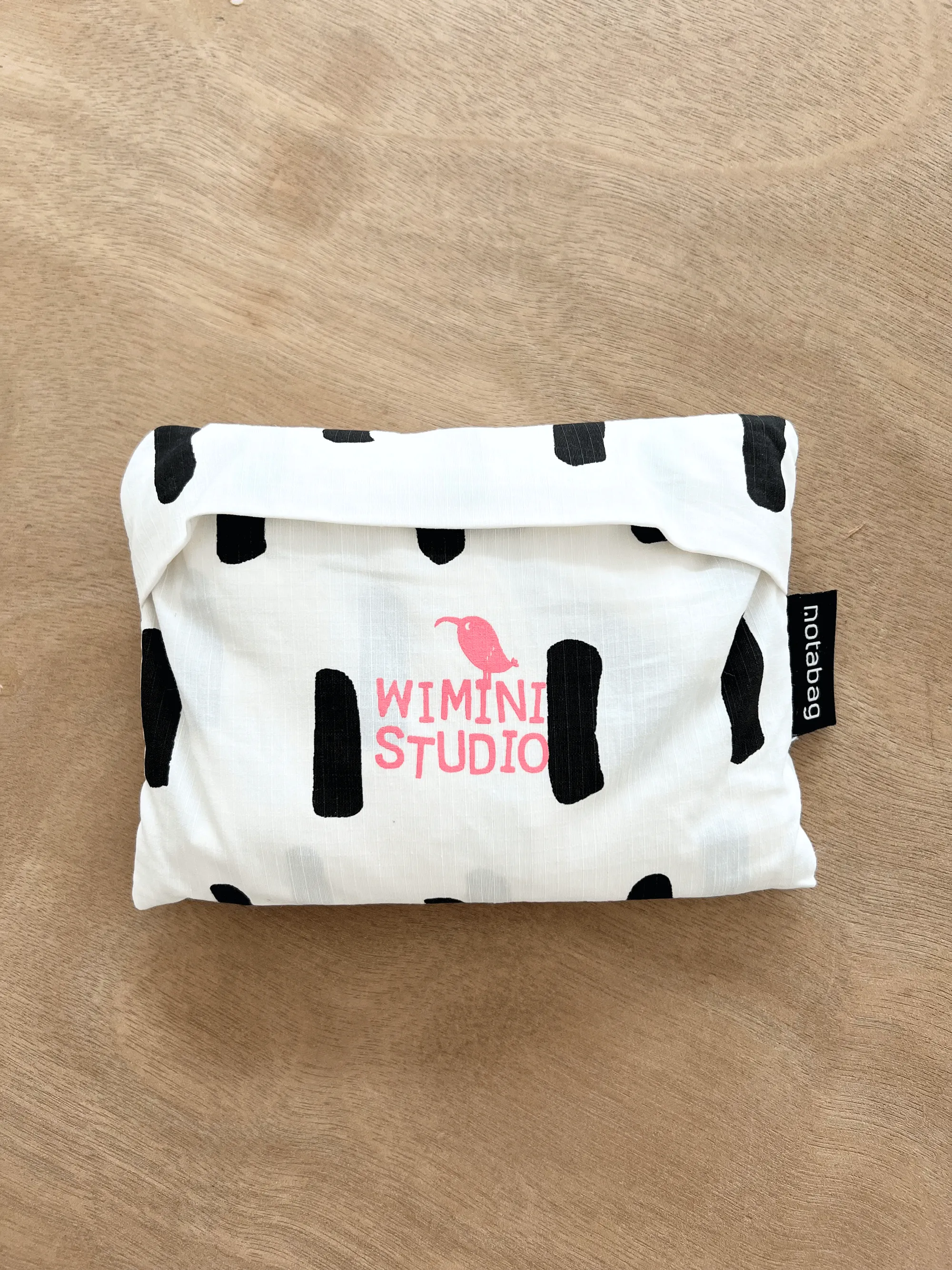NOTABAG FOLDABLE SHOPPING BAG - BLACK BRUSH