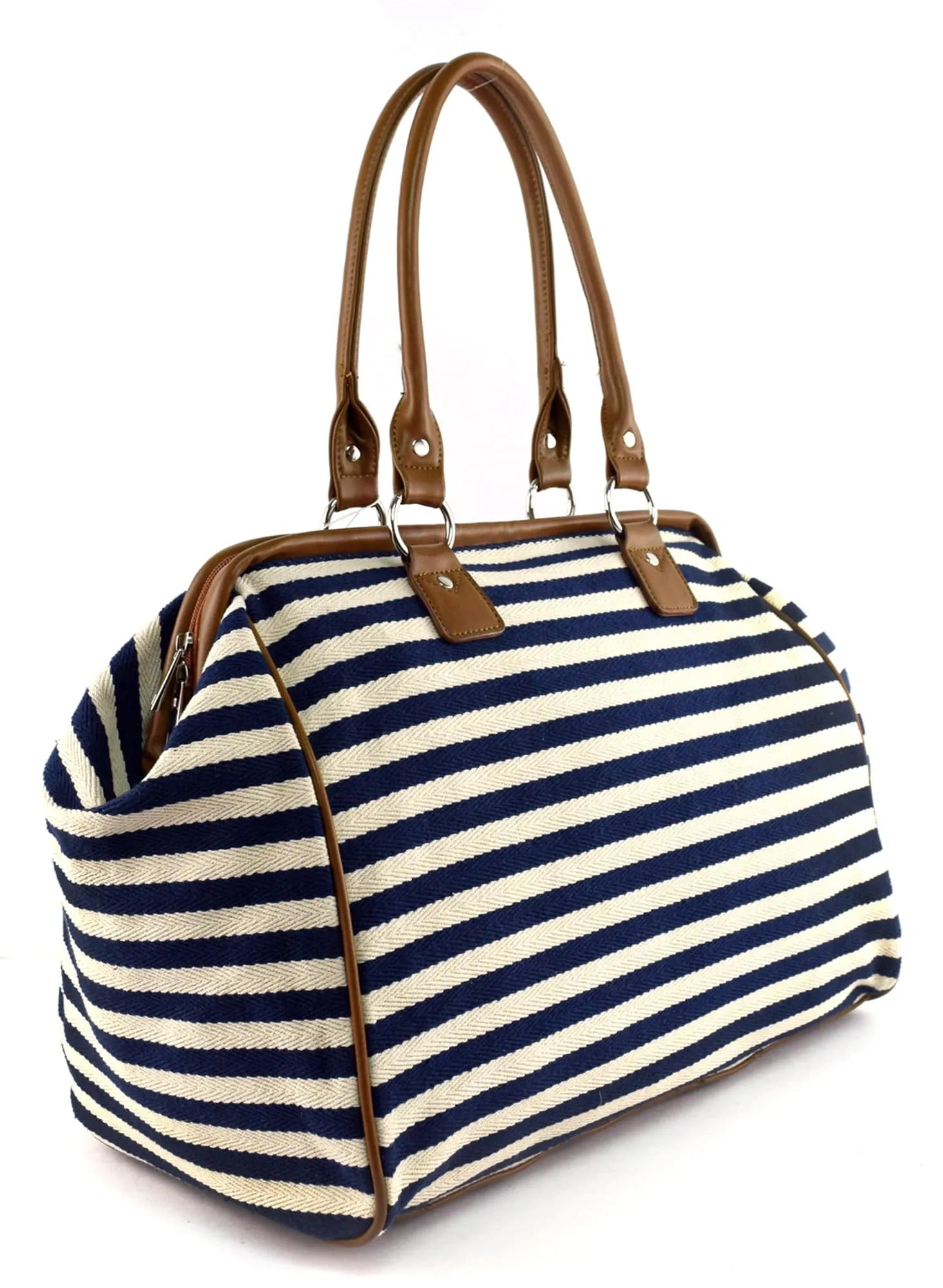NS7000 Canvas Striped Duffel Bag