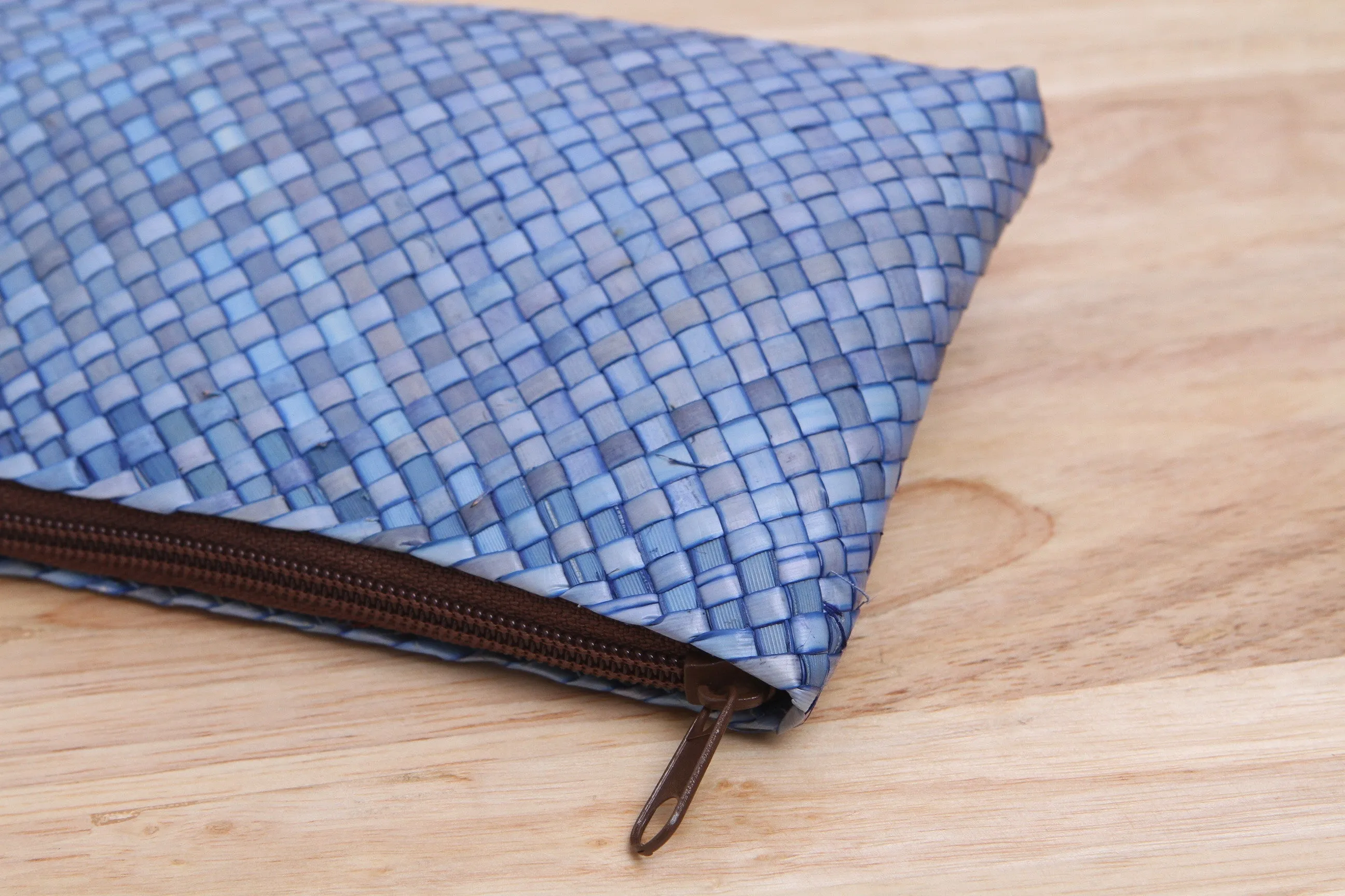 Pandan small wicker bag (Light Blue)