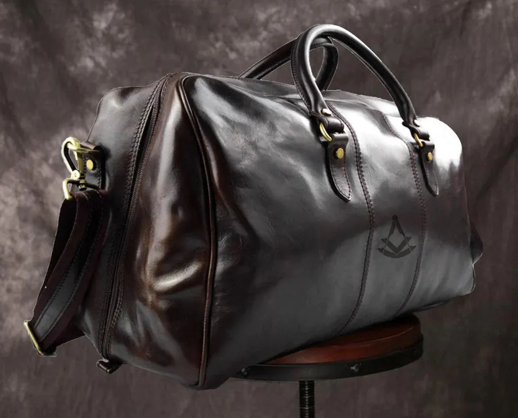Past Master Blue Lodge Travel Bag - Genuine Leather