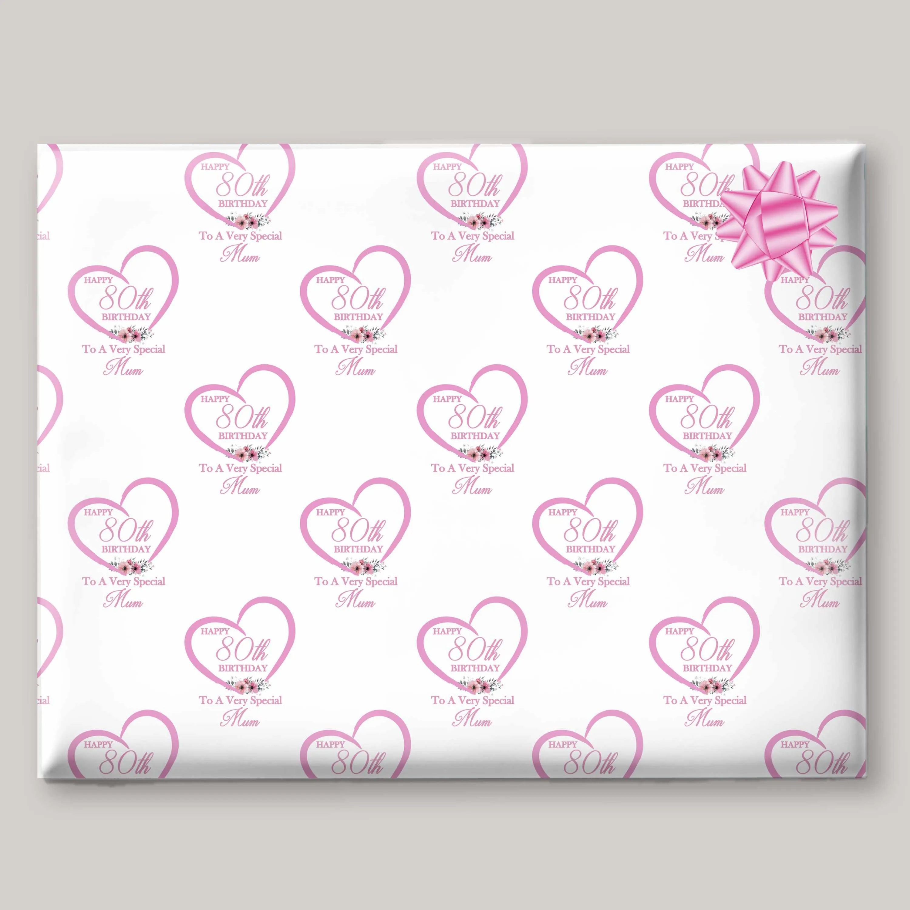 Personalised Birthday Card Pink Heart