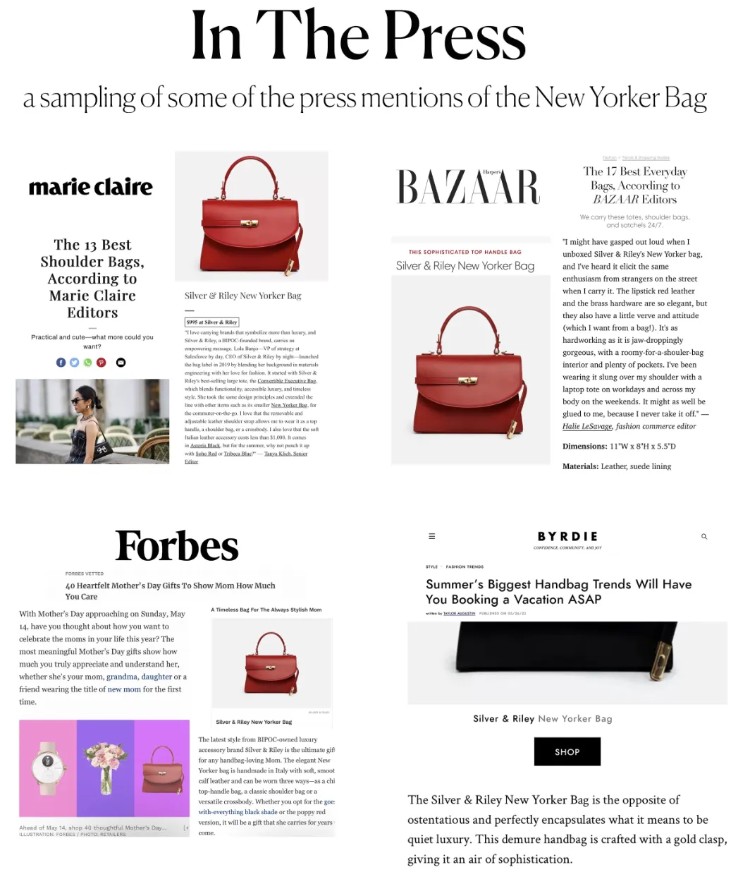 Petite New Yorker Bag in Midtown in Purple - Gold Hardware - WAITLIST