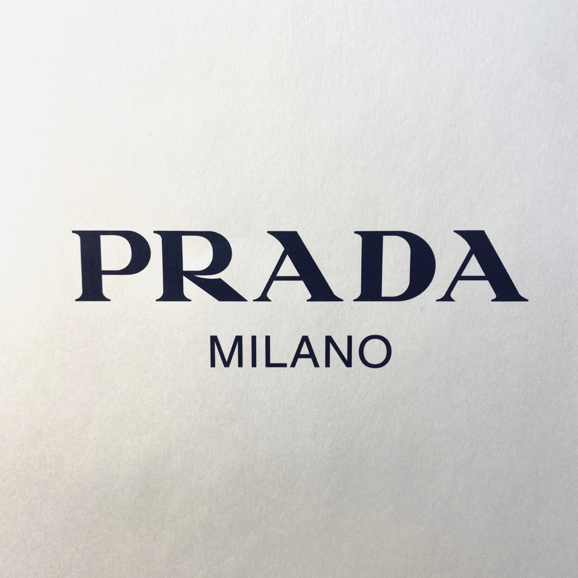 Prada Logo White Paper Designer Shopping Gift Bag Medium Set of 2