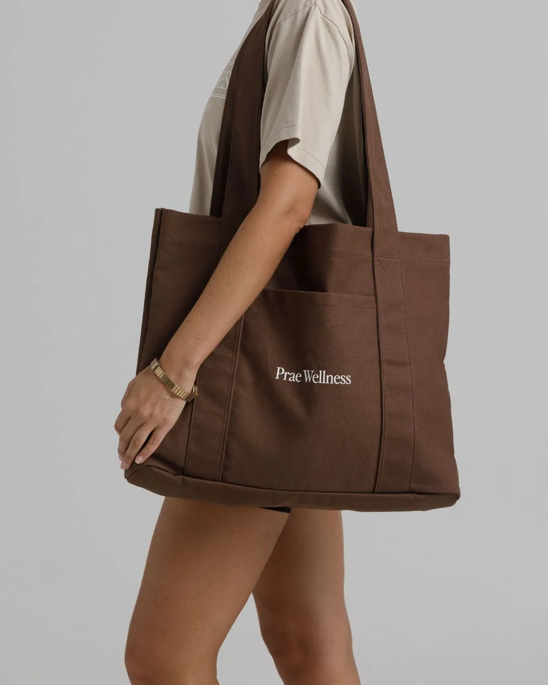 Prae Wellness Canvas Tote – Brown