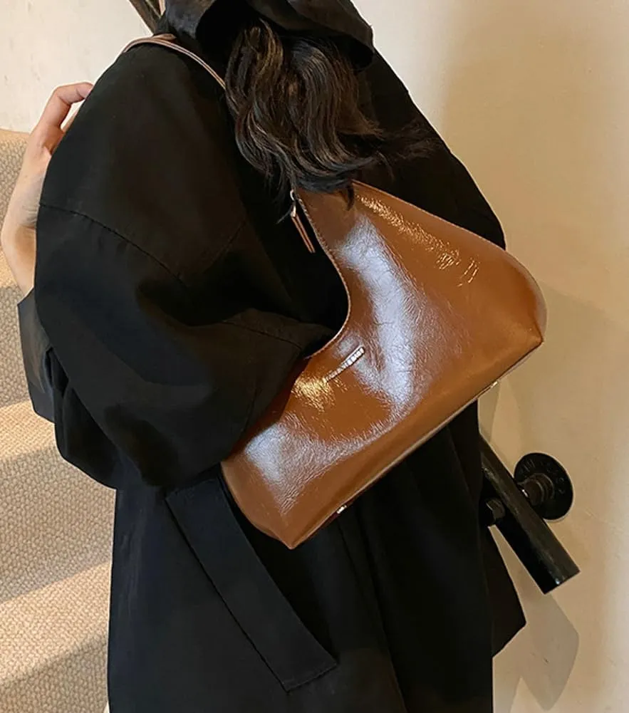 Premium PU Leather Mini Shoulder Bag Trendy Top Handle Purse Causal Hobo Tote Bag for Women Chic Y2K Satchel Purse 2024