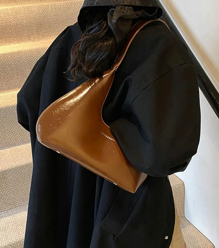 Premium PU Leather Mini Shoulder Bag Trendy Top Handle Purse Causal Hobo Tote Bag for Women Chic Y2K Satchel Purse 2024