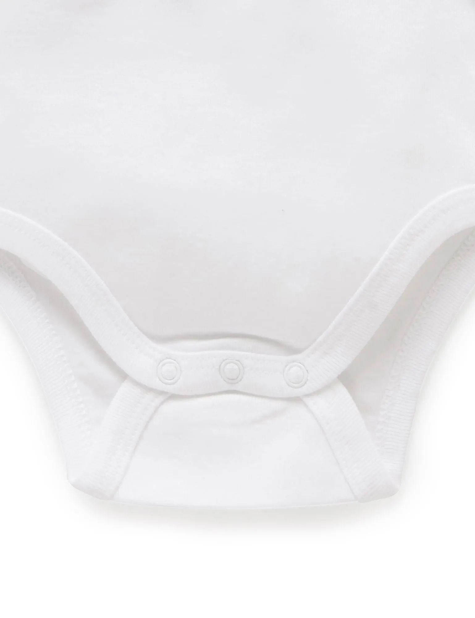 Purebaby Easy Neck Long Sleeve Bodysuit Twin Pack - White