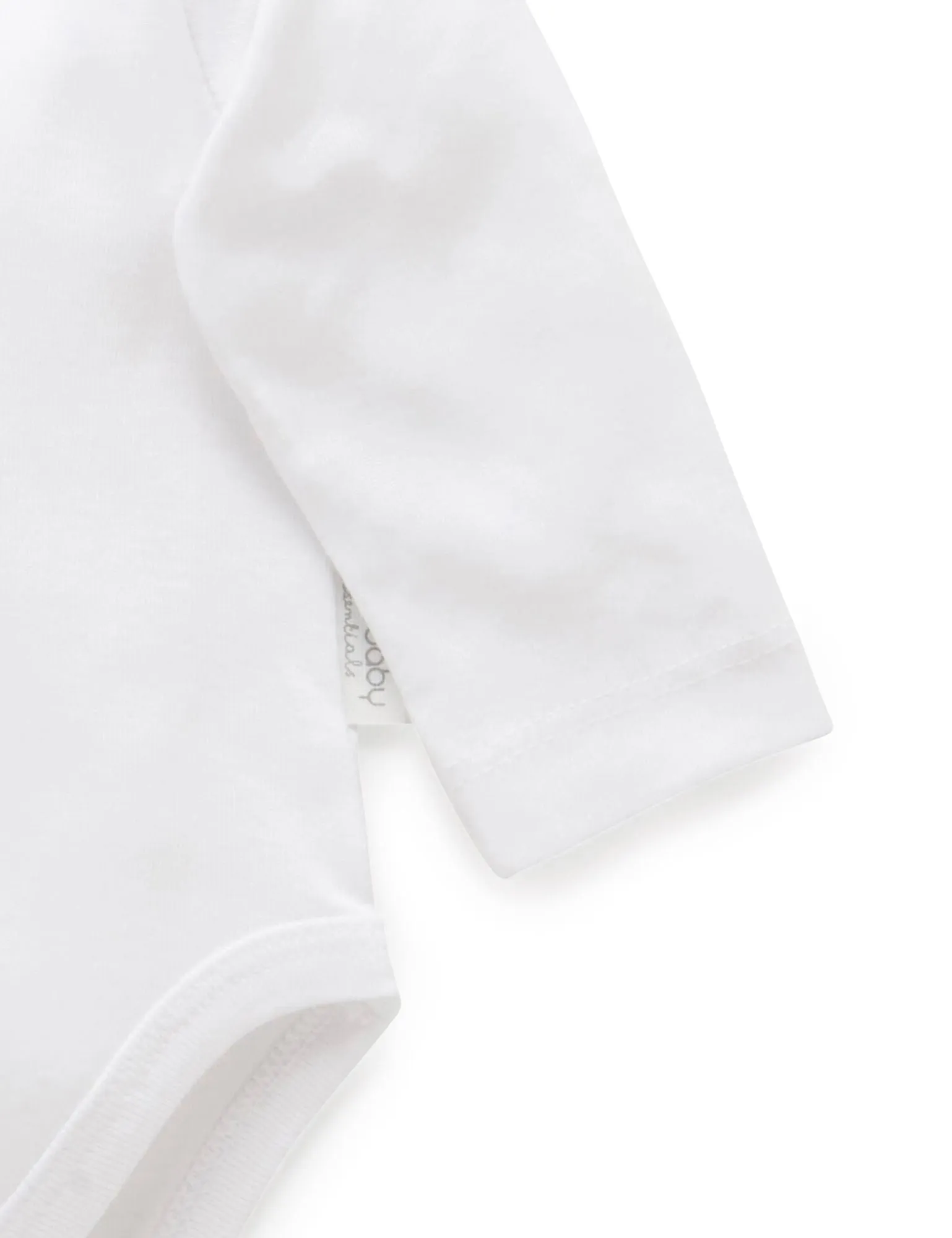 Purebaby Easy Neck Long Sleeve Bodysuit Twin Pack - White