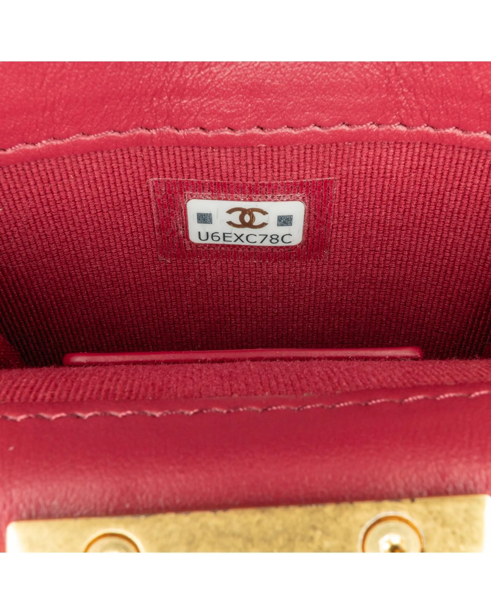 Quilted Lambskin Crossbody Phone Holder with Chain