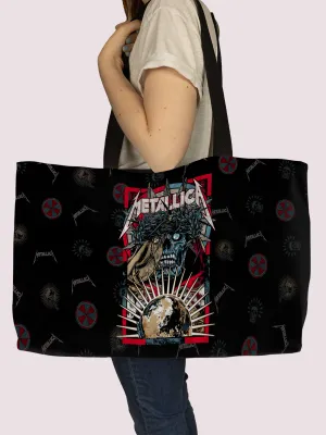 Rocksax Metallica Webbing Handled Beach/Shopper Bag - Skull