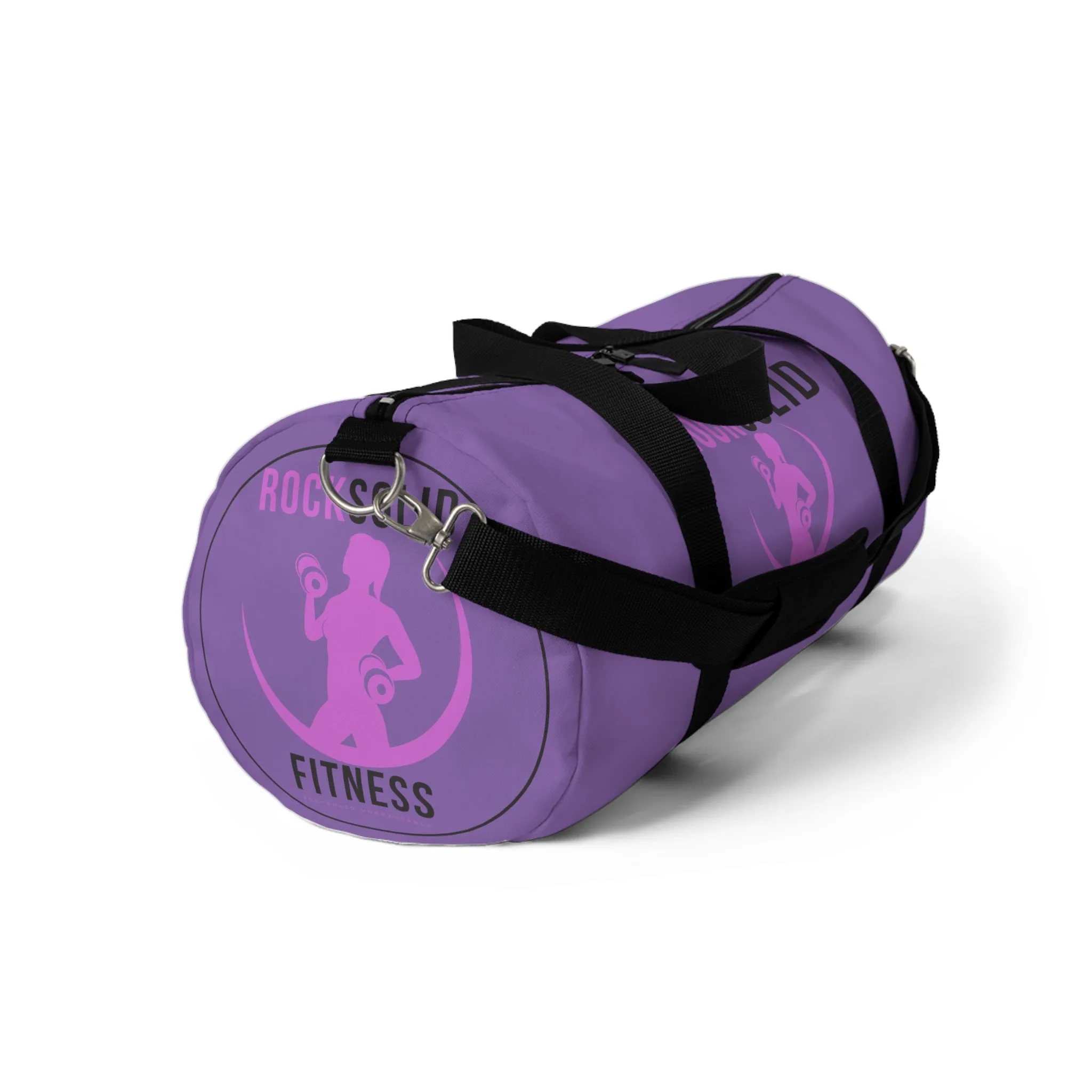 RockSolid Fitness Duffel Bag | Purple | Oxford Canvas | Pink Lady Logo