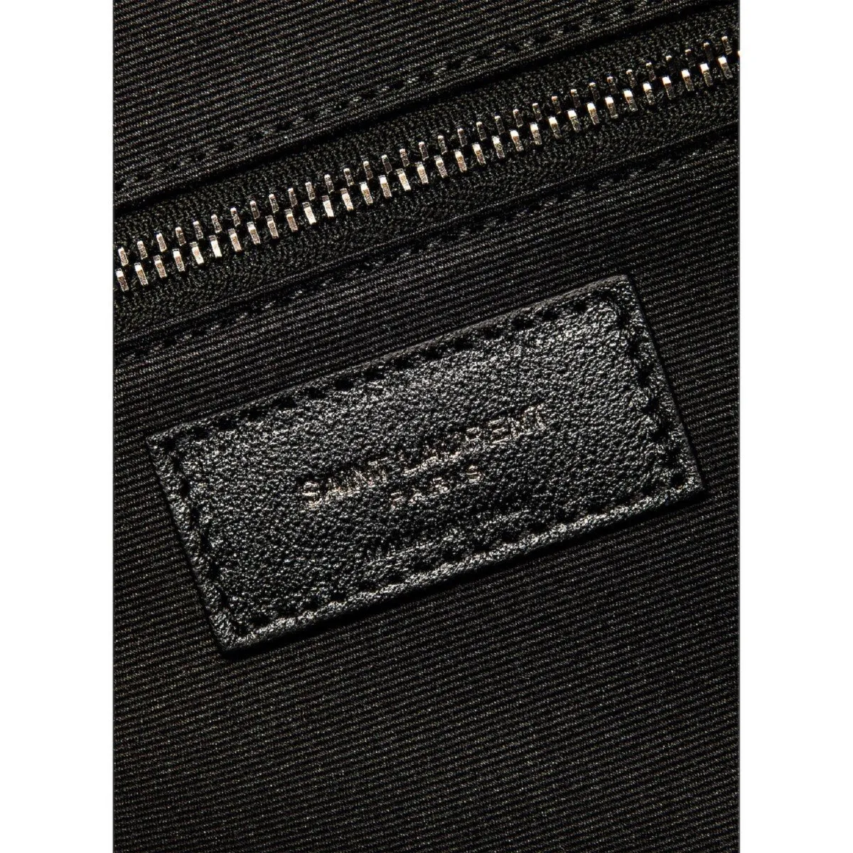 Saint Laurent Miles Logo Black Calf Leather Duffel Bowling Bag