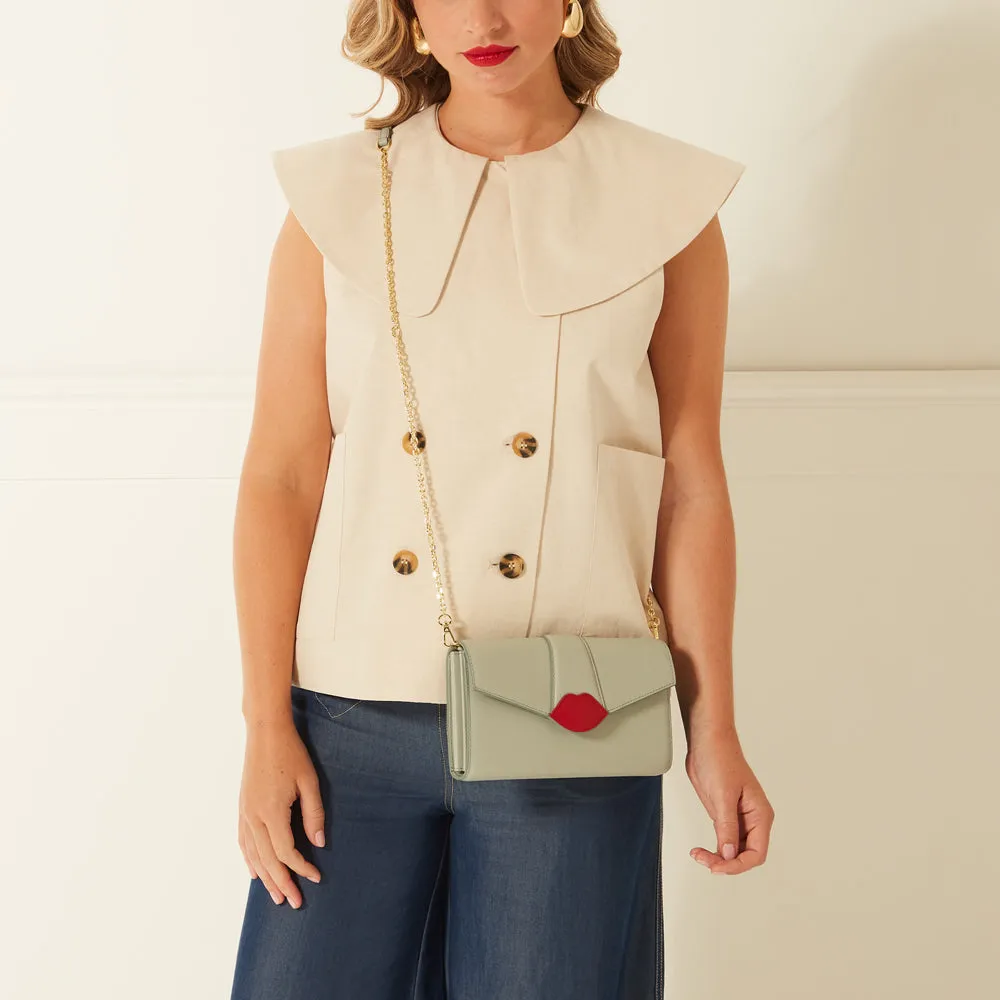 SHAGREEN QUILTED LIP LEATHER ABBY CROSSBODY BAG