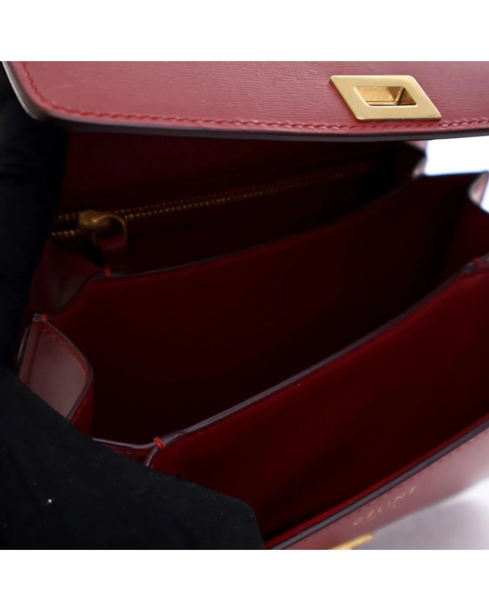 Small Classic Box Crossbody Bag with Push Lock Closure