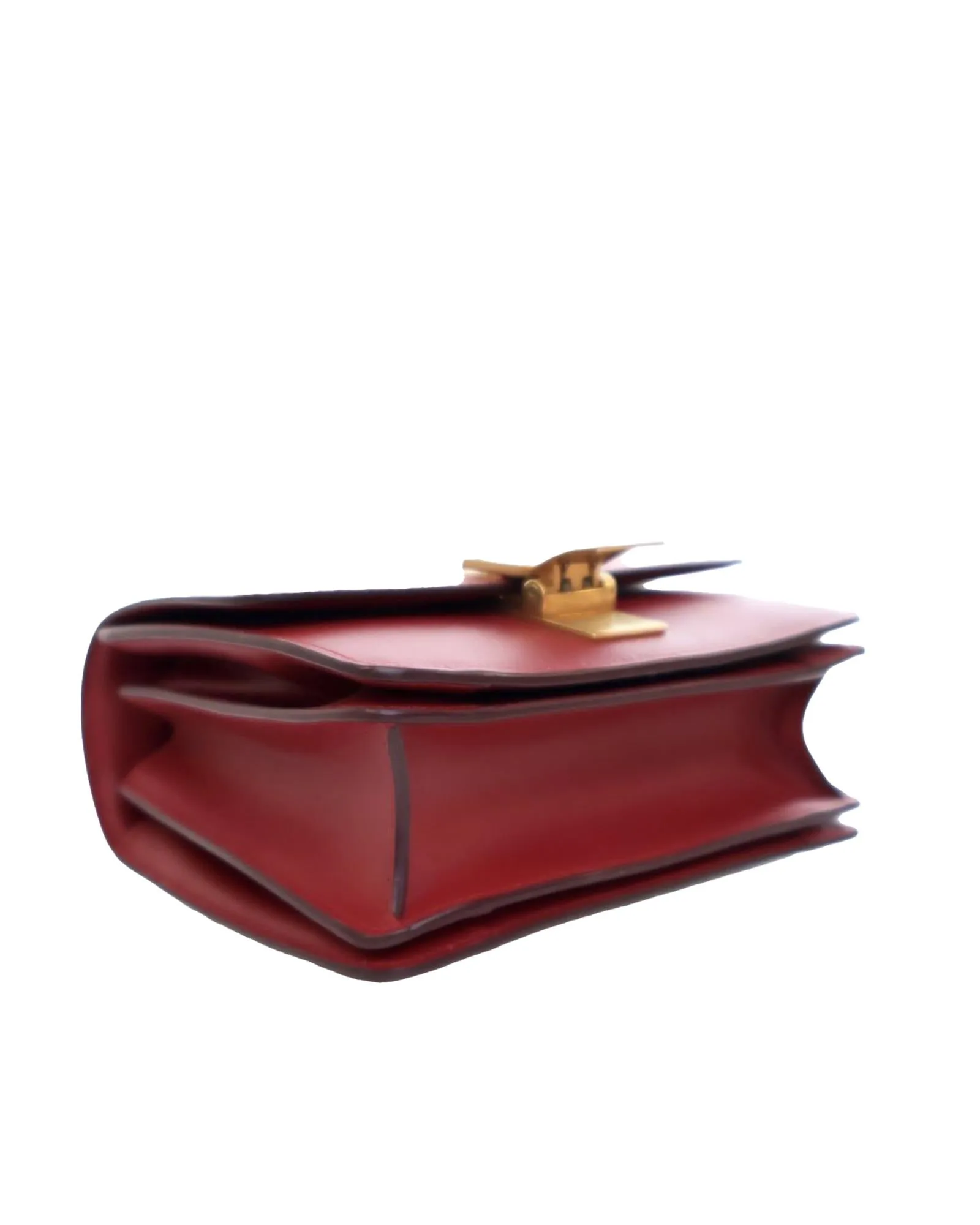 Small Classic Box Crossbody Bag with Push Lock Closure