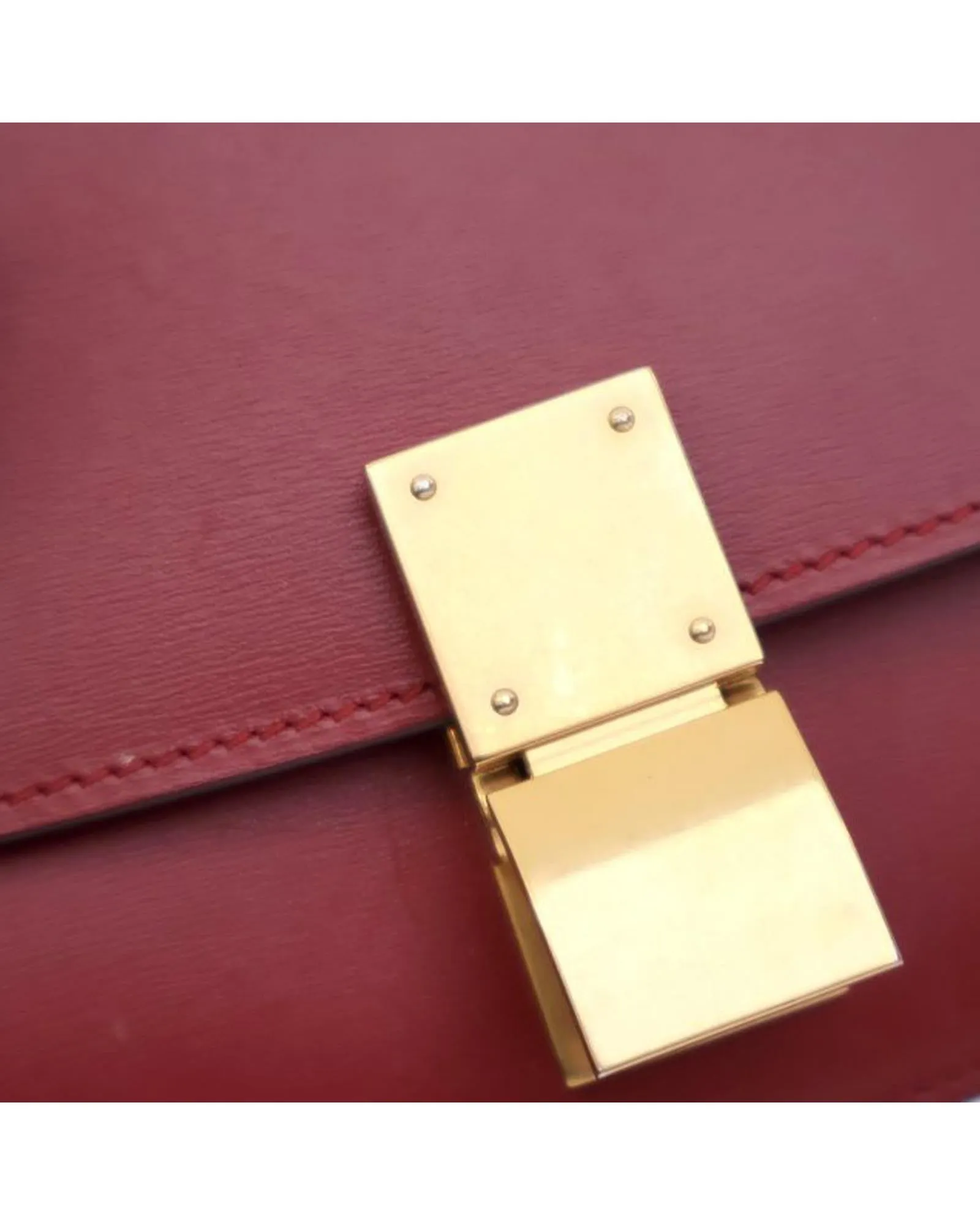 Small Classic Box Crossbody Bag with Push Lock Closure