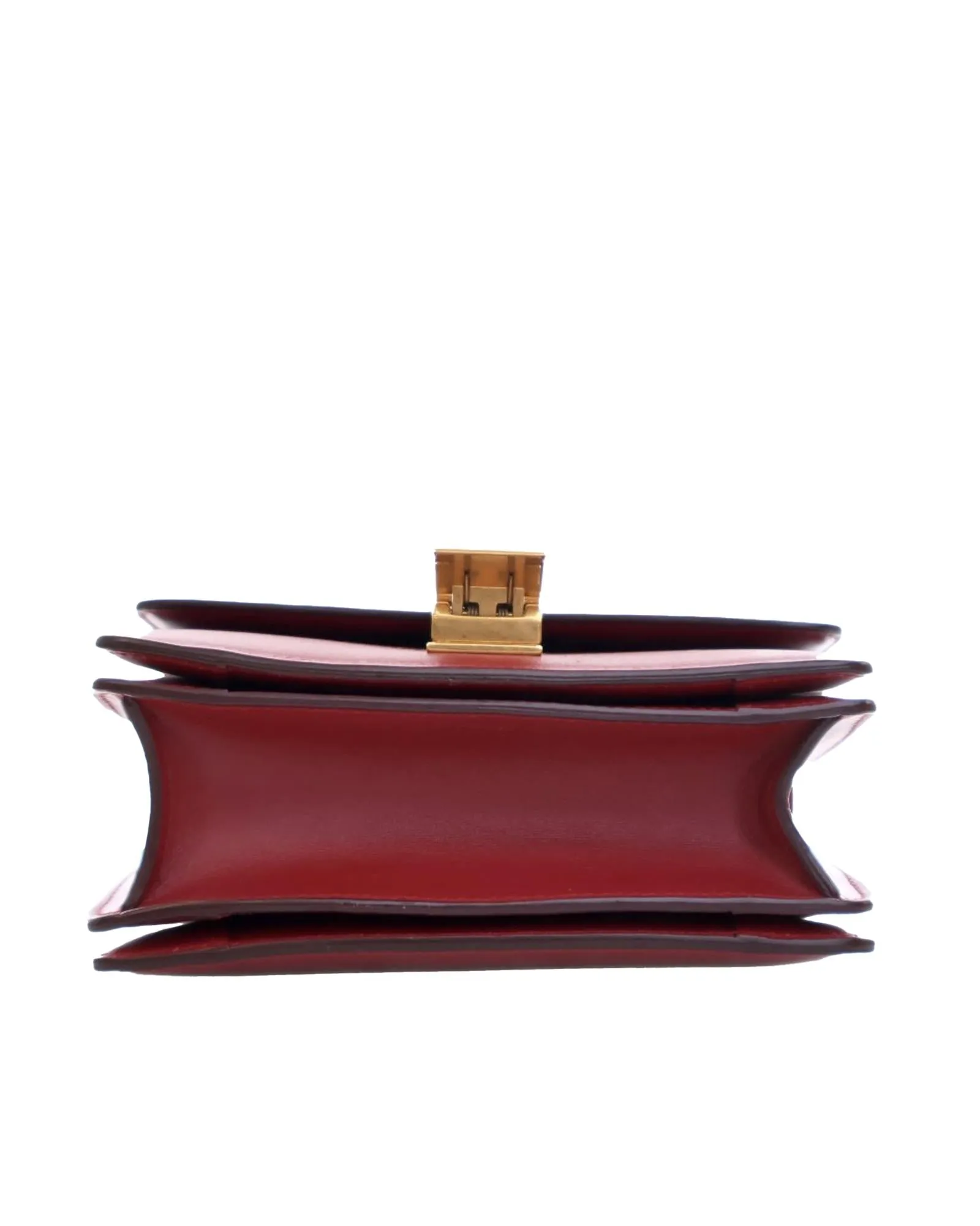 Small Classic Box Crossbody Bag with Push Lock Closure