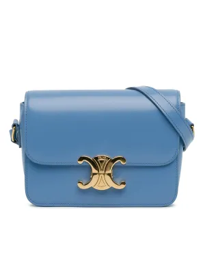 Teen Triomphe Leather Crossbody Bag with Push Lock Closure