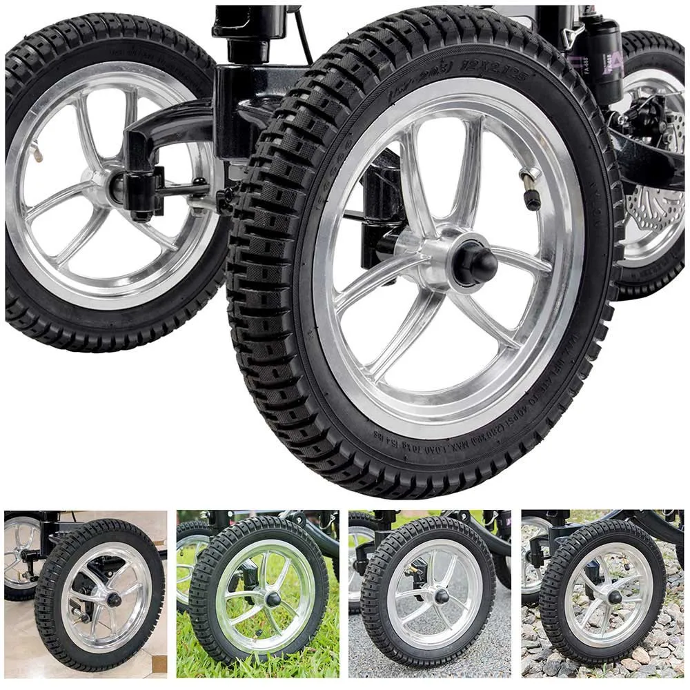 TheLAShop All Terrain Knee Walker Scooter Suspension Brake Basket