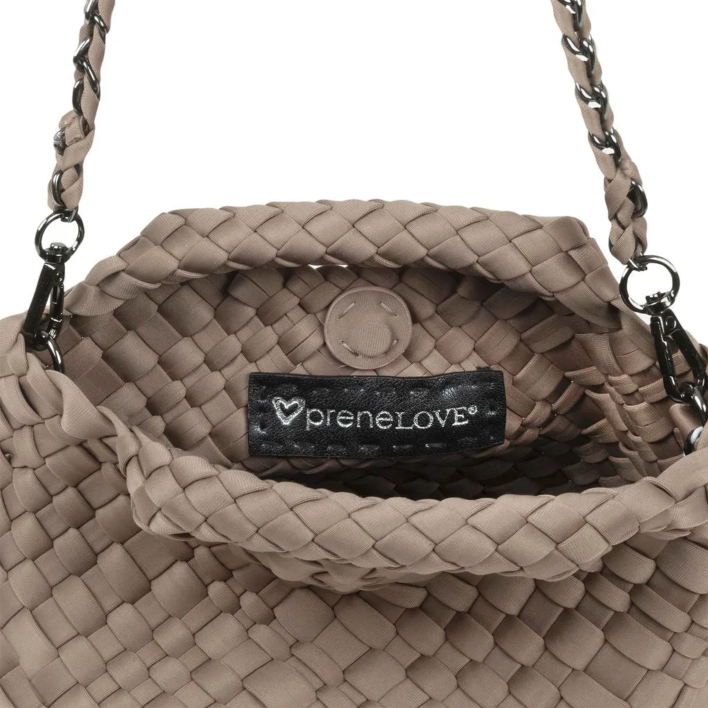 Tiny Mini Woven Tote - Buff
