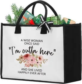 Tote Bag for Woman Appreciation Retired Going Away Birthday Gift for Woman Coworker Friends Christian