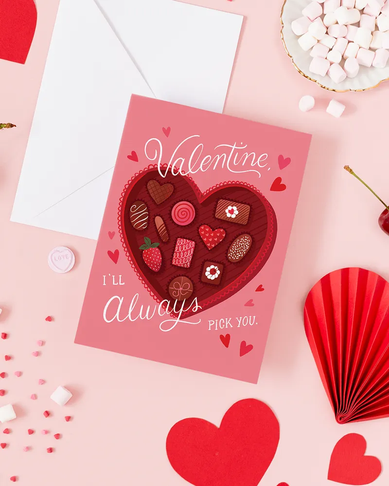 Valentine Chocolate Box Card