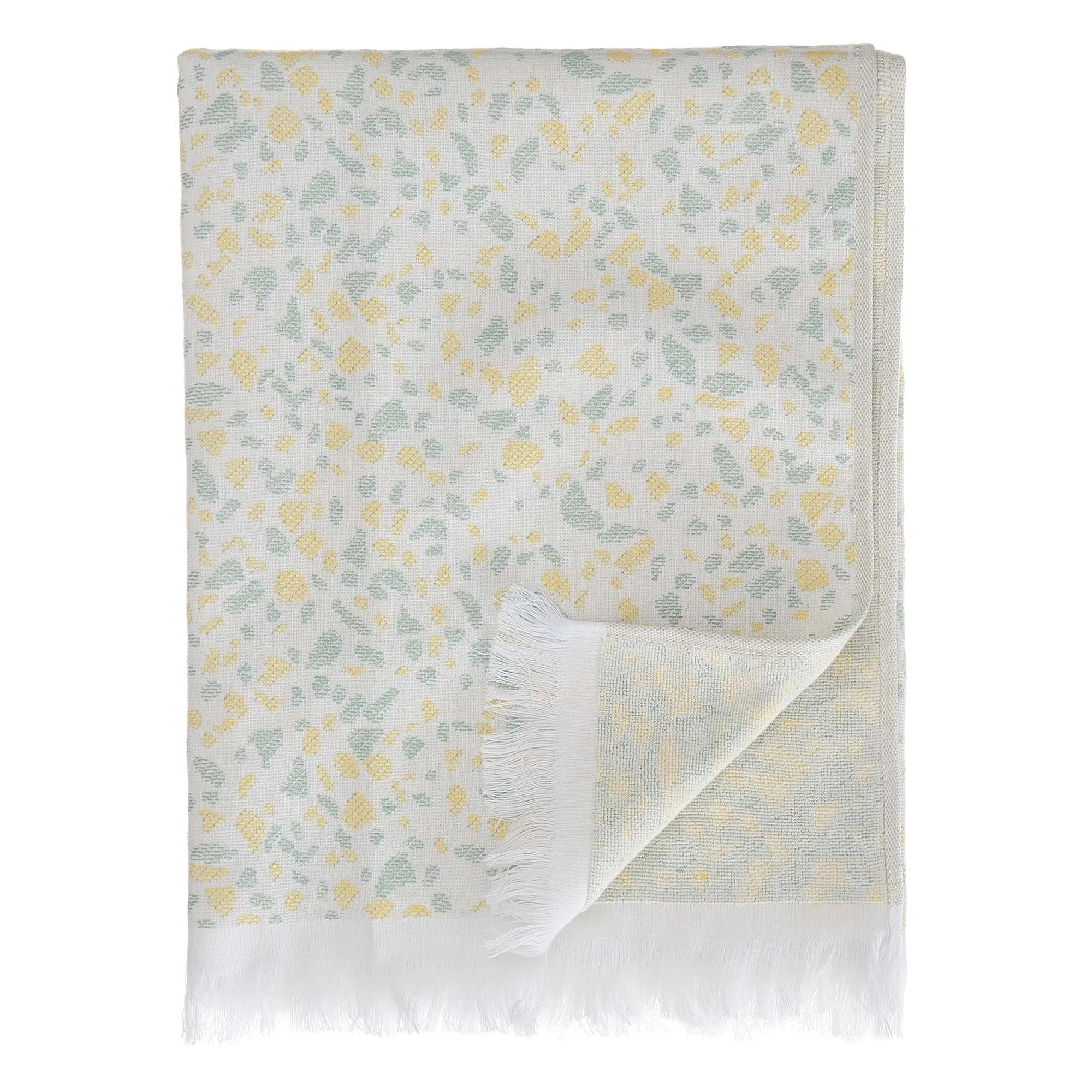 Verin Beach Towel [Off-white/Green grey/Yellow]