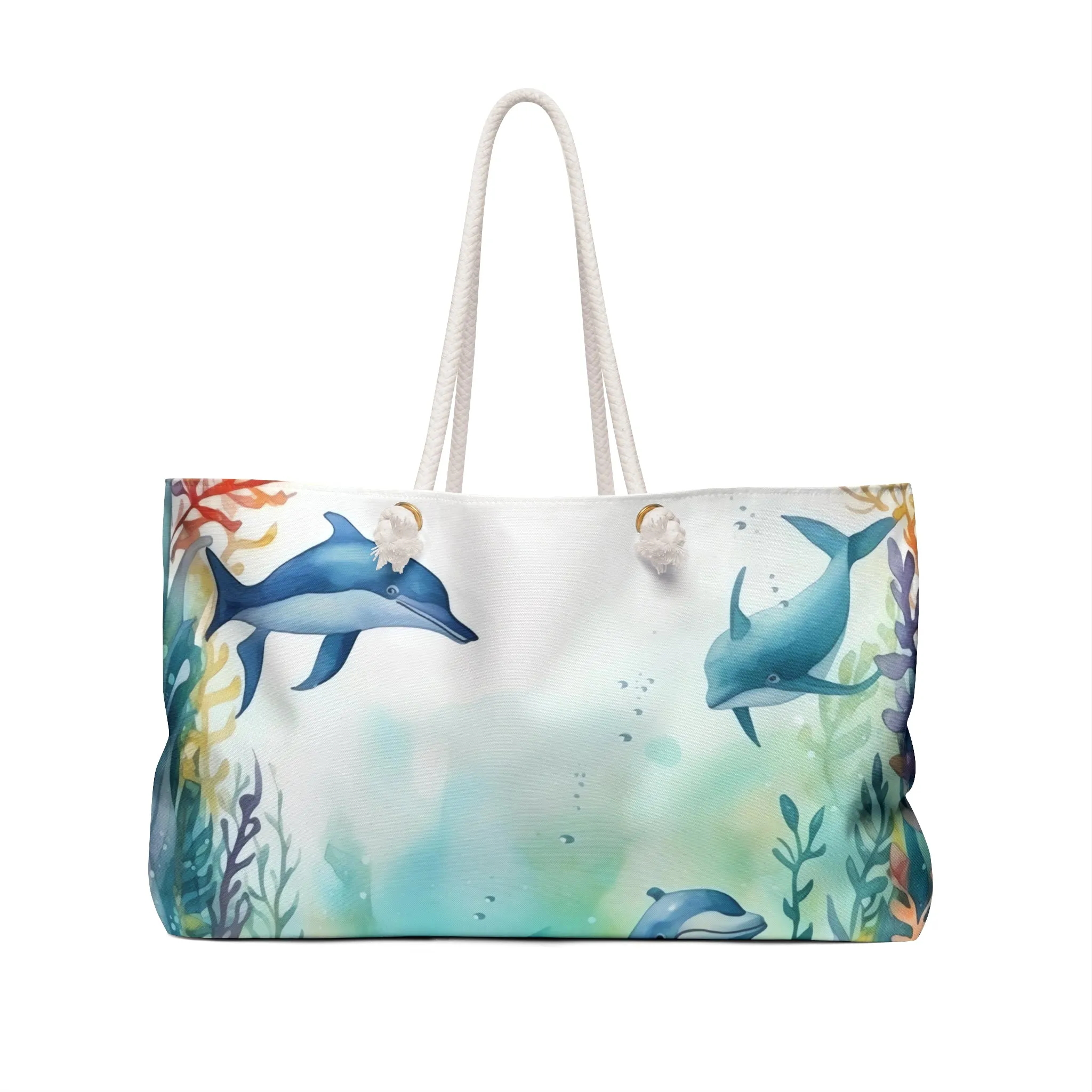 Weekender Bag, Dolphin, Large Weekender Bag, Beach Bag