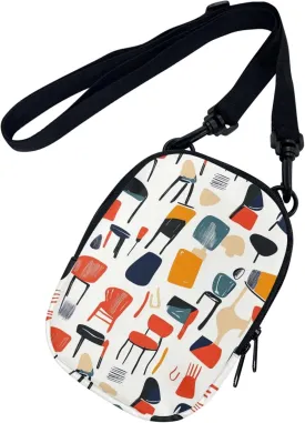 Women Girls Canvas Messenger Bag with Zipper Mini Crossbody Totes for Money Coins Purse Cell Phone Holder