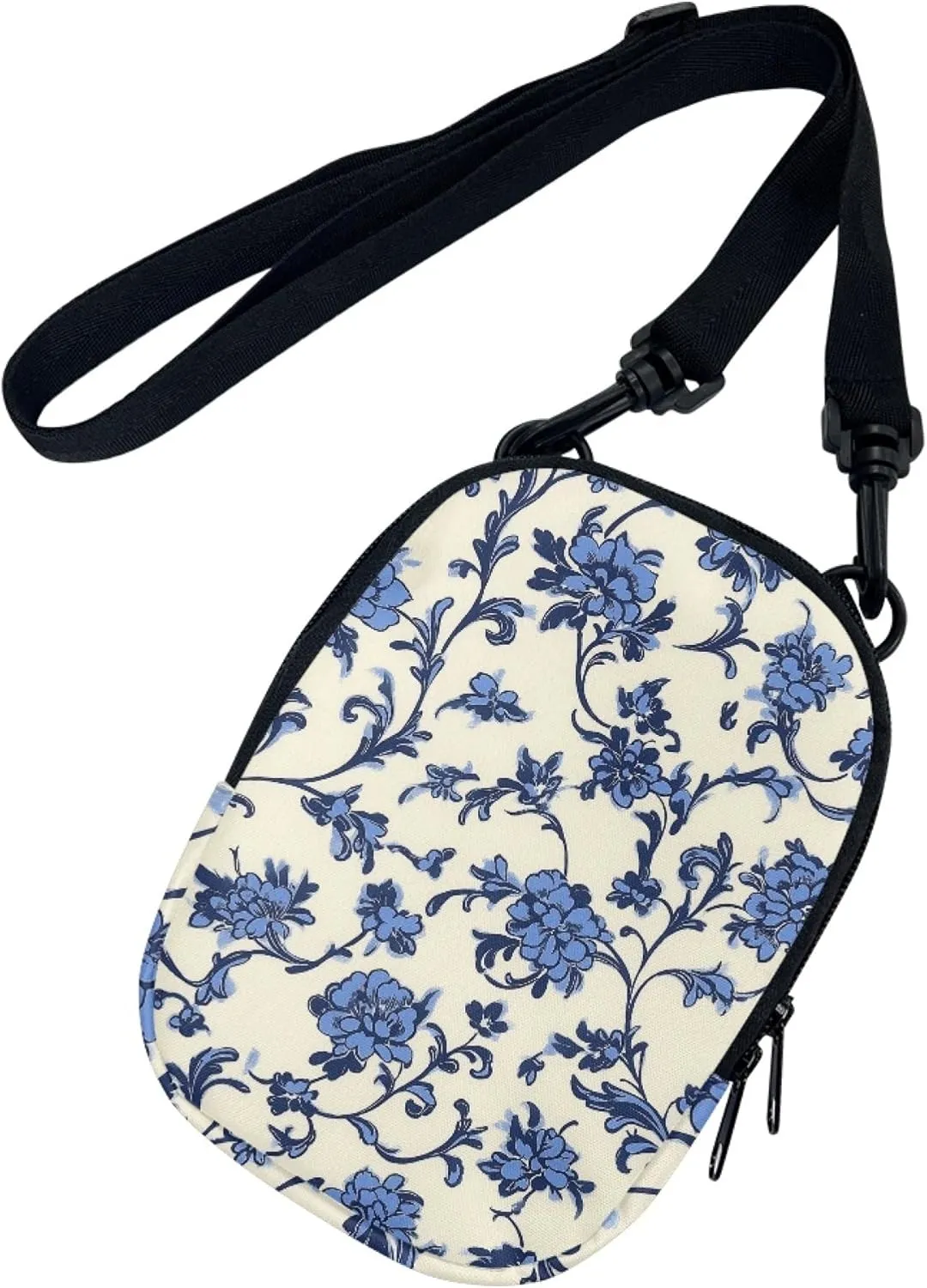 Women Girls Canvas Messenger Bag with Zipper Mini Crossbody Totes for Money Coins Purse Cell Phone Holder