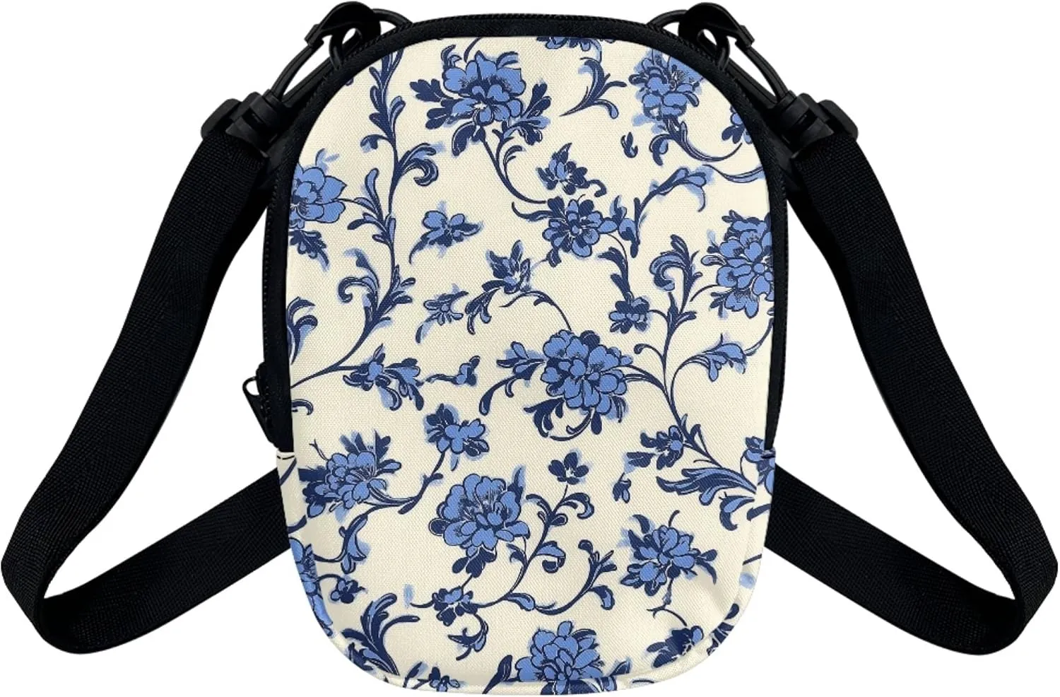 Women Girls Canvas Messenger Bag with Zipper Mini Crossbody Totes for Money Coins Purse Cell Phone Holder