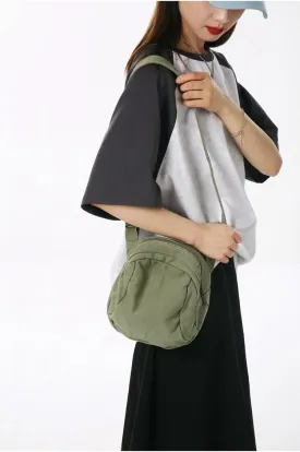 Women's Vintage Small Canvas Shoulder Bag Retro Alt Crossbody Bag With Zipper Casual Drawstring Bucket Handbags (Green,One Size)
